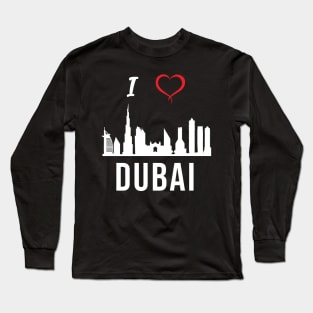 I love Dubai Skyline Arab Emirates Middle East Design Long Sleeve T-Shirt